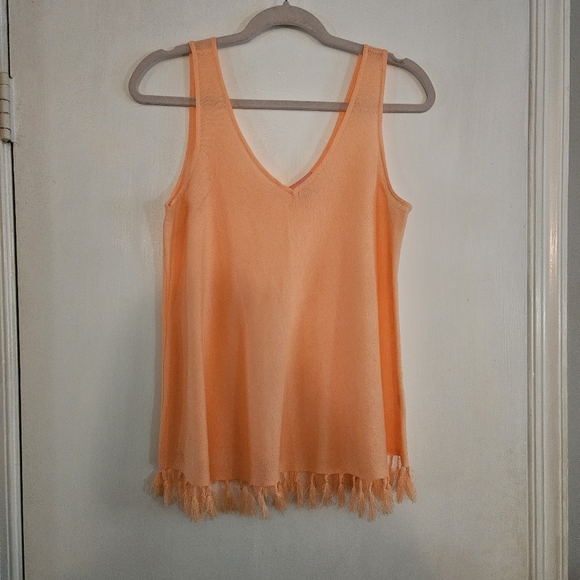 Lilly Pulitzer Indy Tassle Tank Size Small Orange - Picture 1 of 8